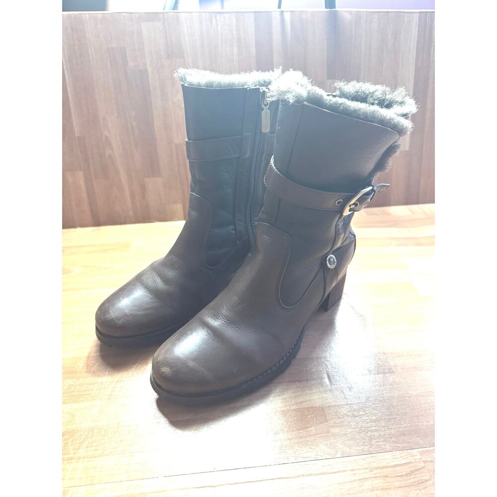 Blondo Fantasia women's waterproof boots, brown leather size 7